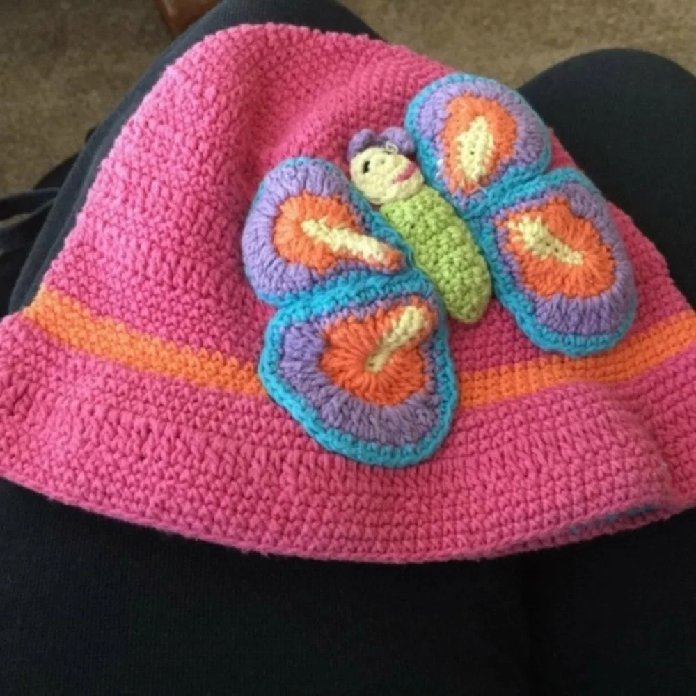 Daylee Designs Knit Butterfly Baby Girl Beanie Hat